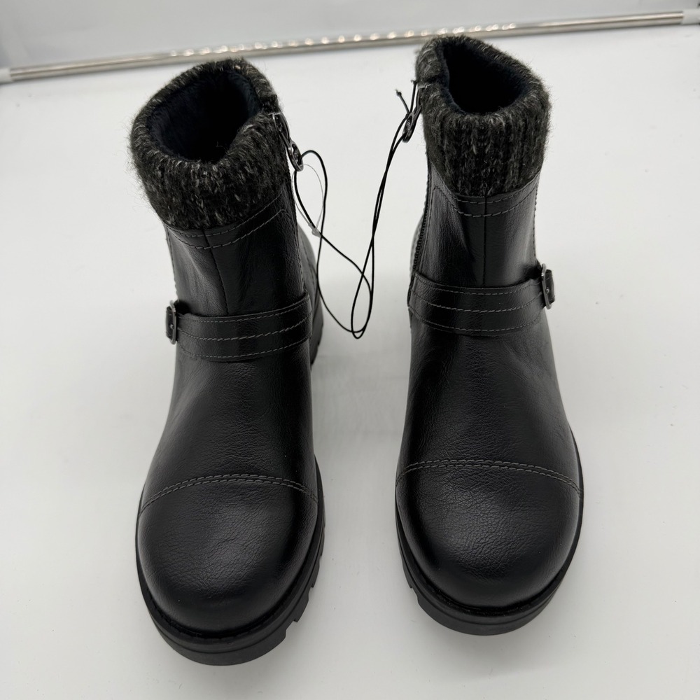 J Sport by Jambu Violet Black Knit Cuff Ankle Boots Memory Foam  Mens 7.5M